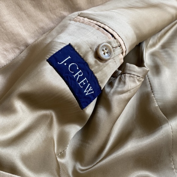 Two tan linen J Crew suits with one additional jacket, excellent condition - Picture 4 of 4